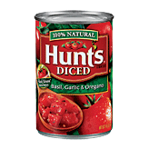 Hunt's  diced tomatoes with basil, garlic & oregano Full-Size Picture